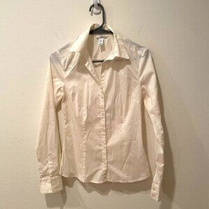 H&M Women's Button Down Shirt  Light Yellow.  Size: 4
